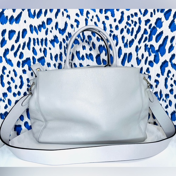 KATE SPADE HANDBAG, GRAY PEBBLED LEATHER - Picture 2 of 5